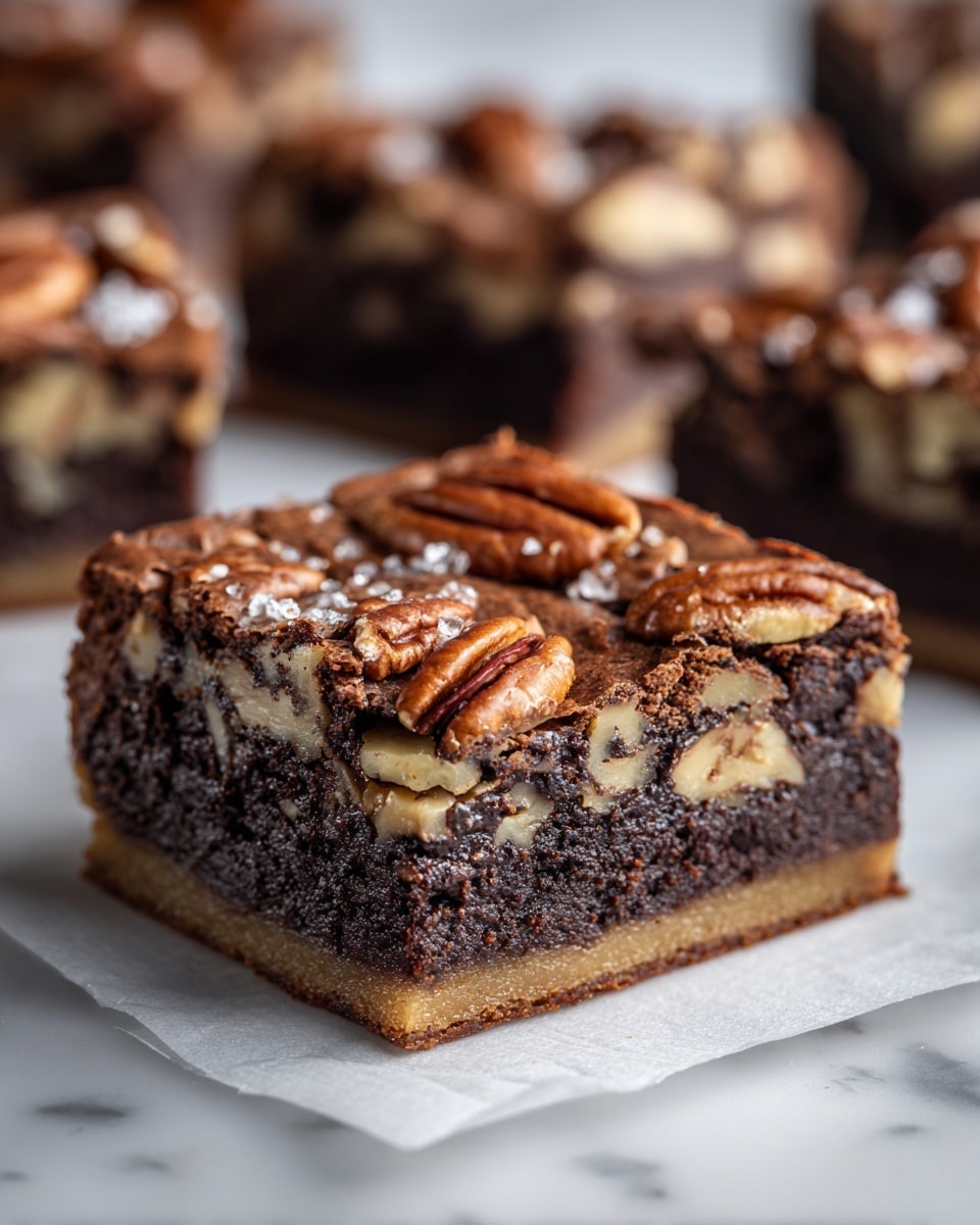 Gooey Pecan Pie Brownies Recipe - Recipe Image