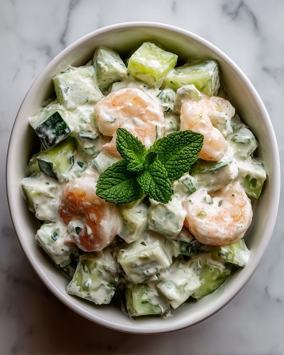 Creamy Cucumber Shrimp Salad Recipe - Recipe Image