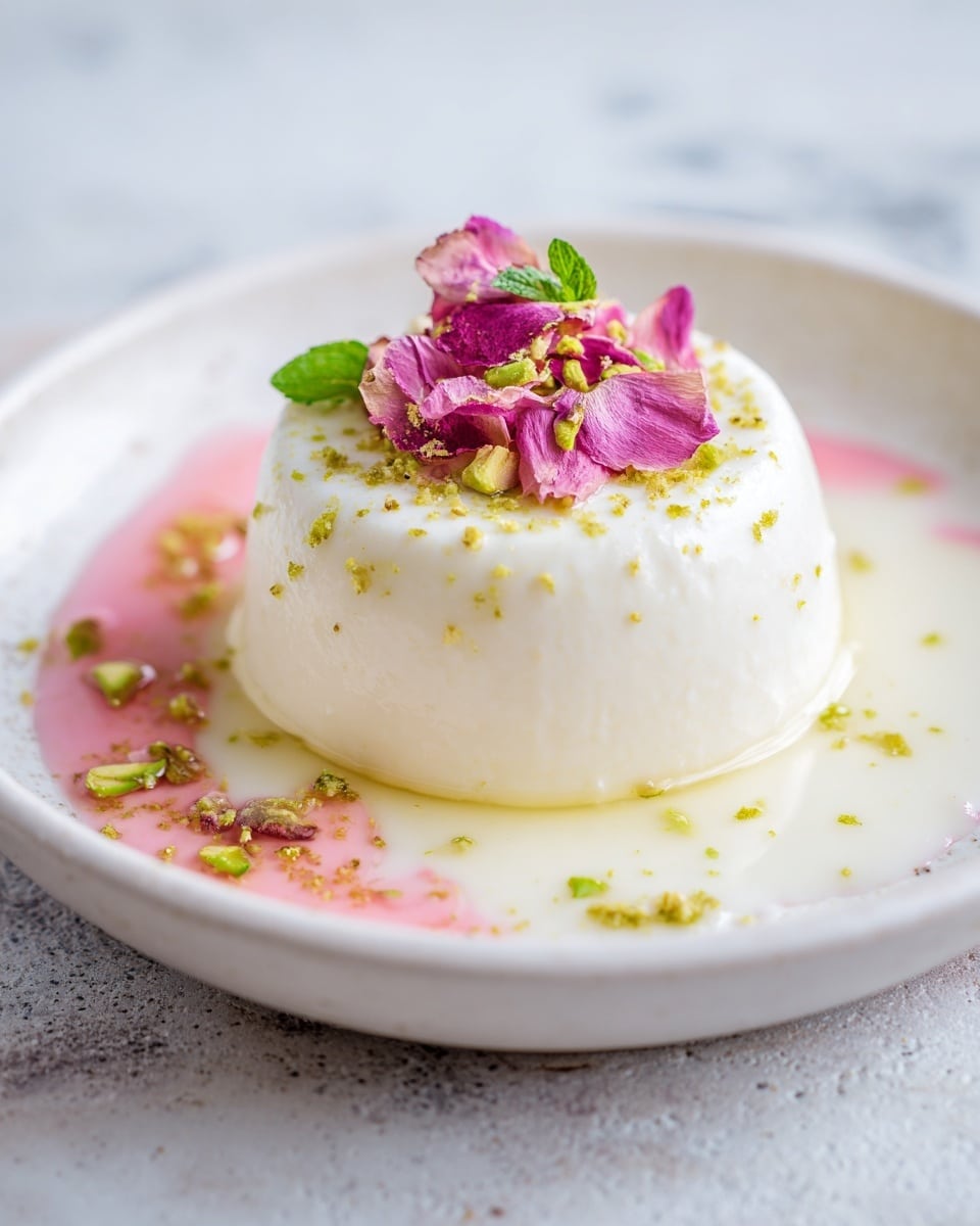 Litchi Rose Panna Cotta Recipe - Recipe Image