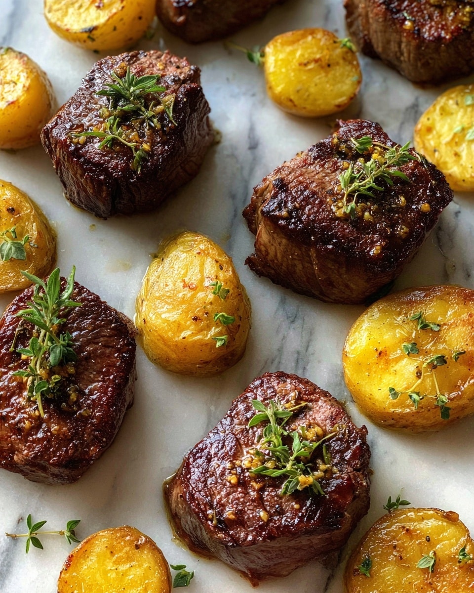 Garlic Butter Steak and Potatoes Skillet Recipe - Recipe Image