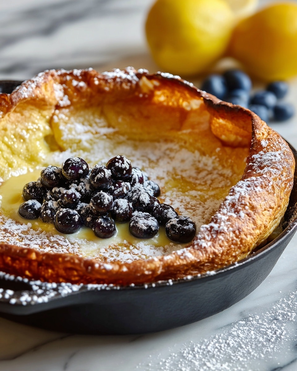 Dutch Babies with Lemon Curd and Blueberries Recipe - Recipe Image