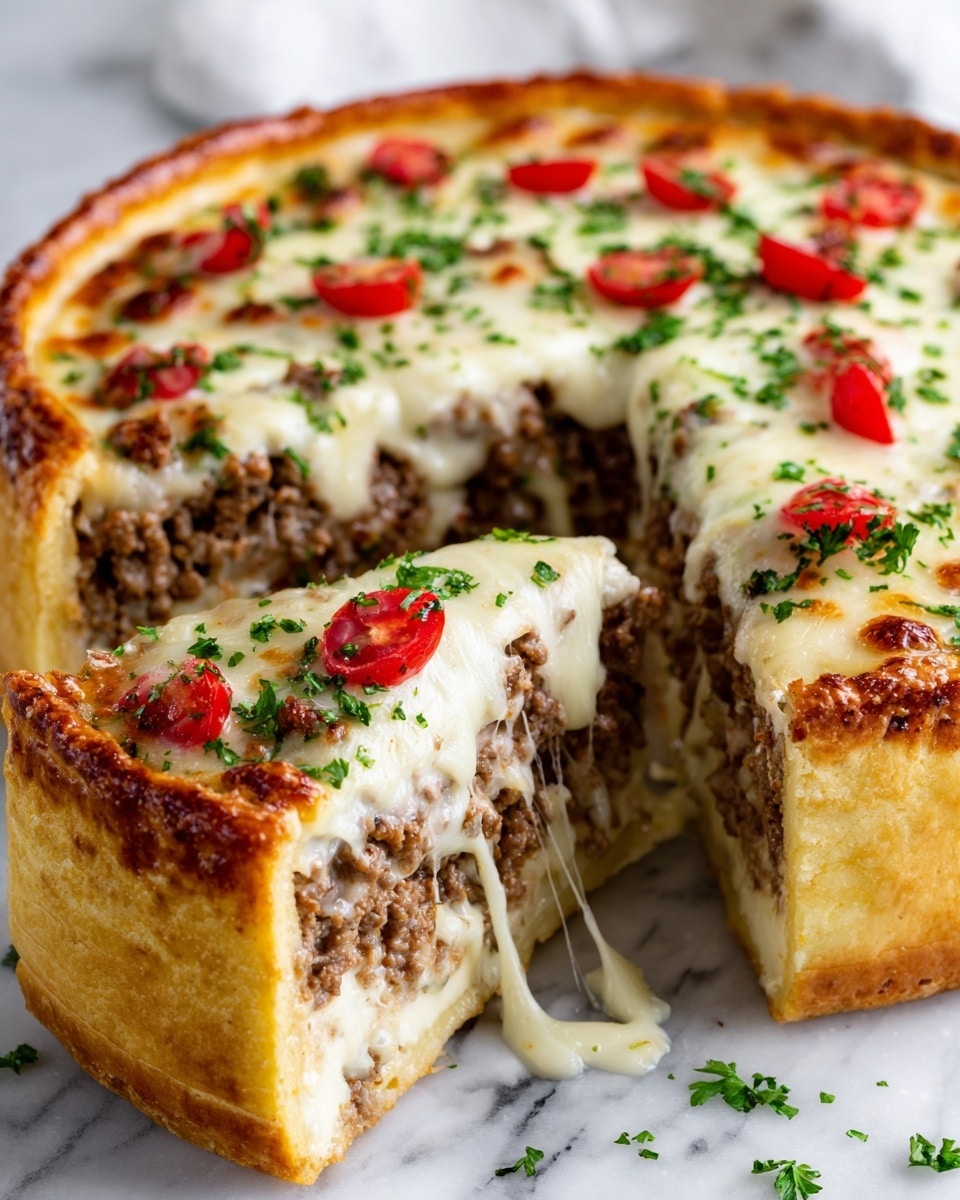 Beef Pizza Pie Recipe - Recipe Image