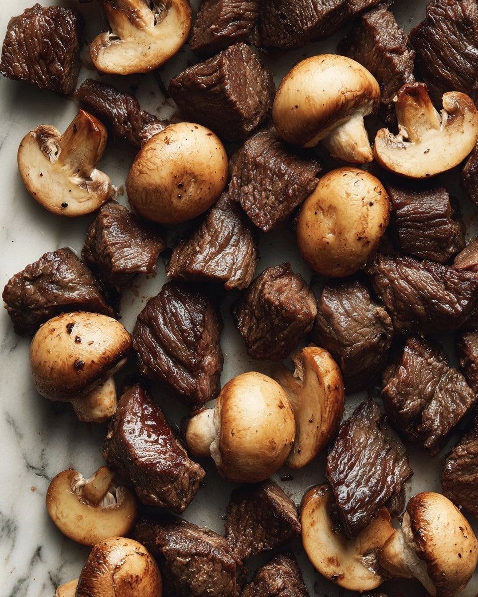 Creamy Crockpot Beef Tips & Mushrooms Recipe - Recipe Image