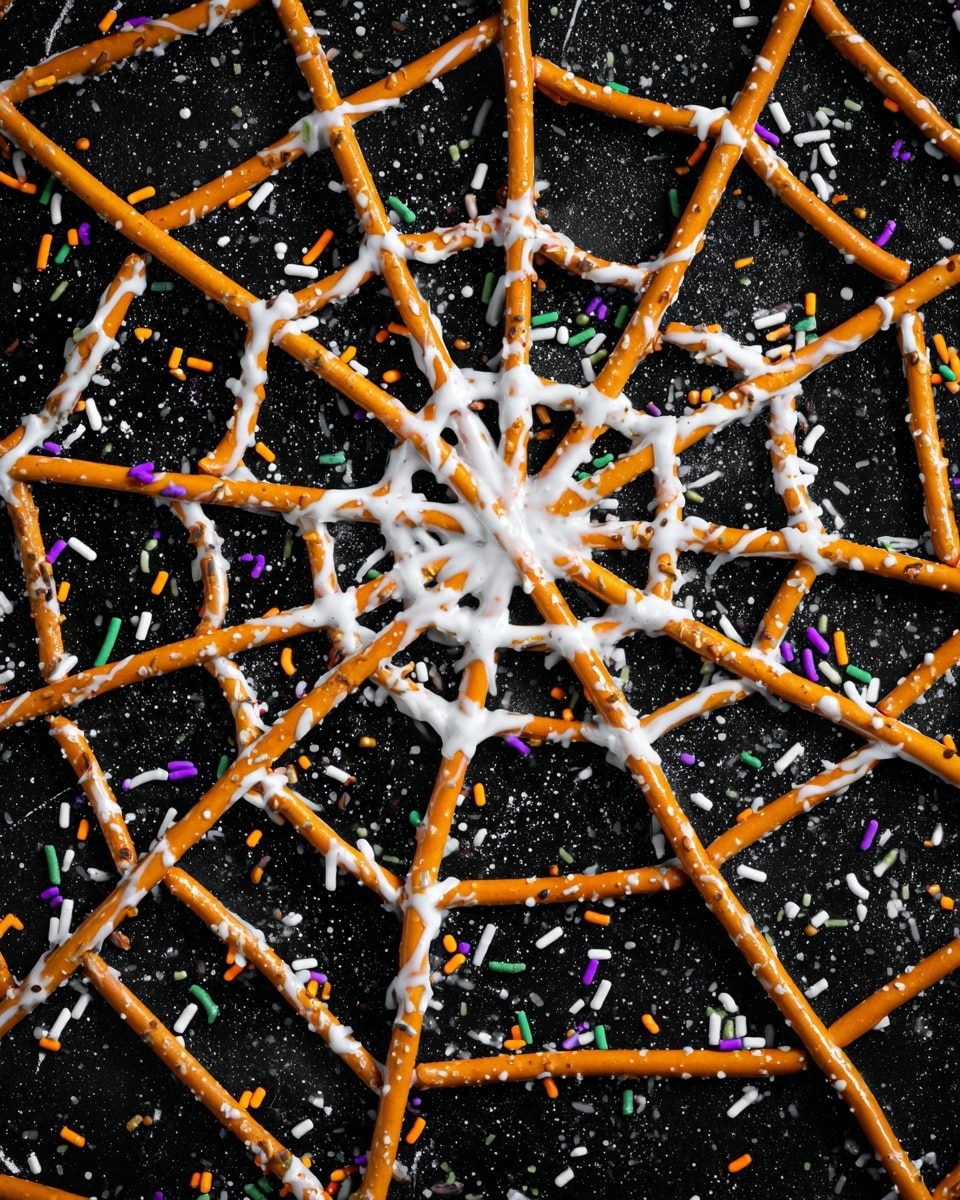 Spider Web Pretzels for a Spooky Treat Recipe - Recipe Image
