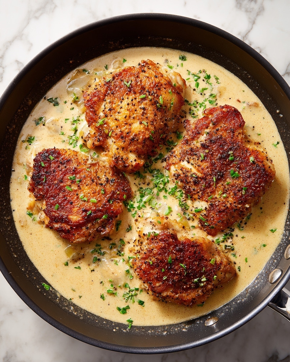 Creamy Garlic Parmesan Chicken Skillet Recipe - Recipe Image