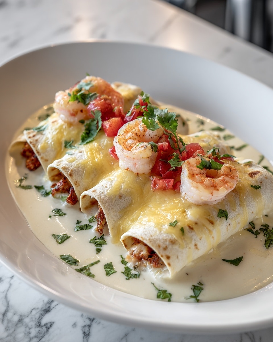 Creamy Shrimp Enchiladas: A Delicious Recipe for Seafood Lovers Recipe - Recipe Image
