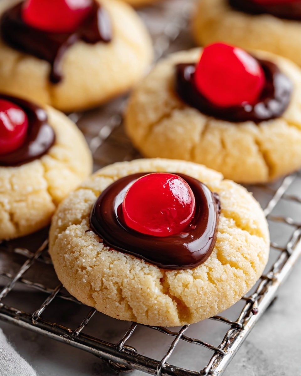 Chocolate Cherry Blossom Cookies Recipe - Recipe Image