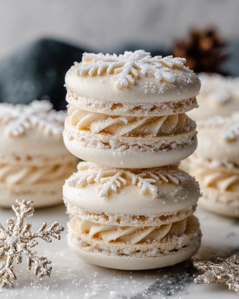 Snowflake Macarons Recipe - Recipe Image