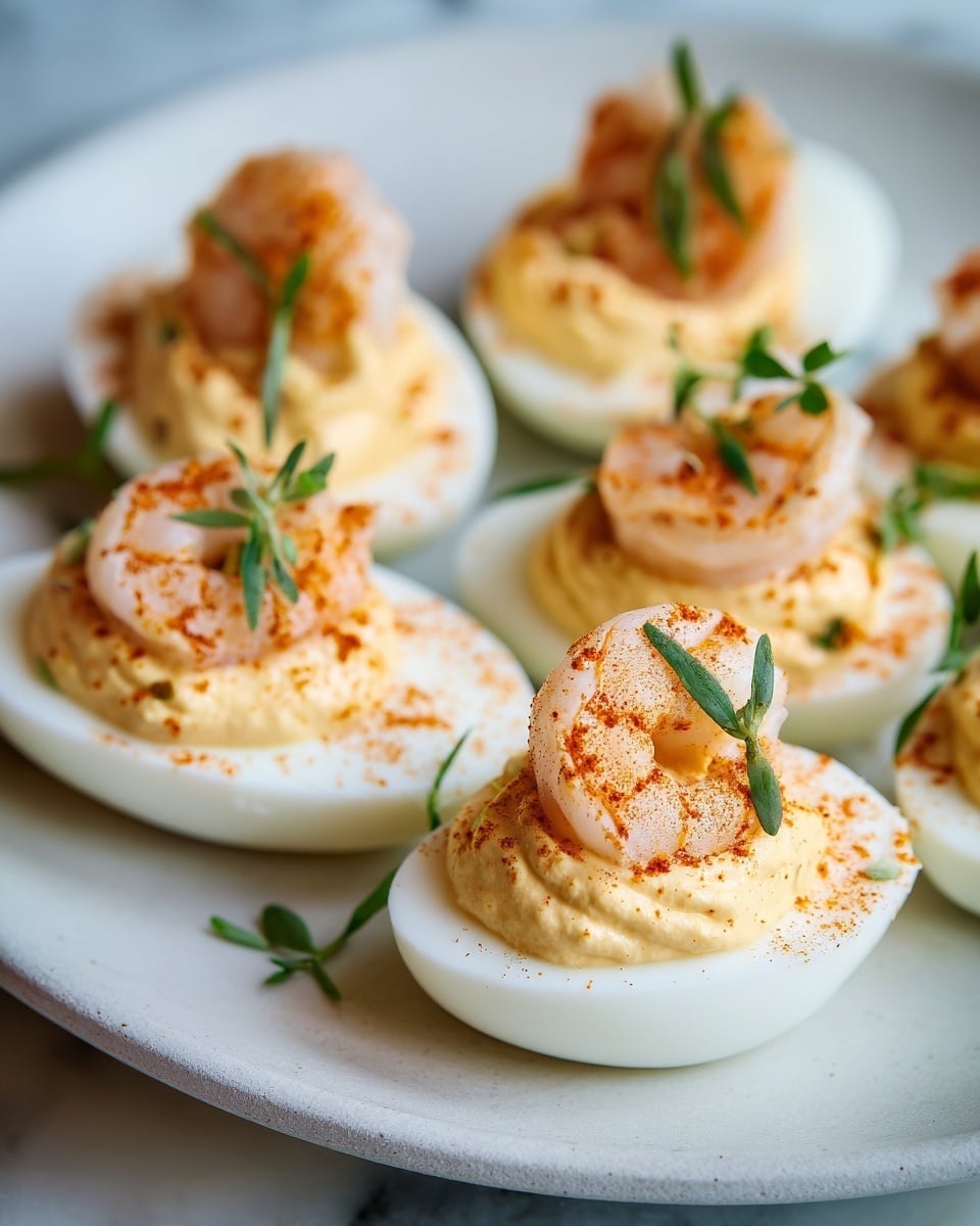 Shrimp Cocktail Deviled Eggs Recipe - Recipe Image