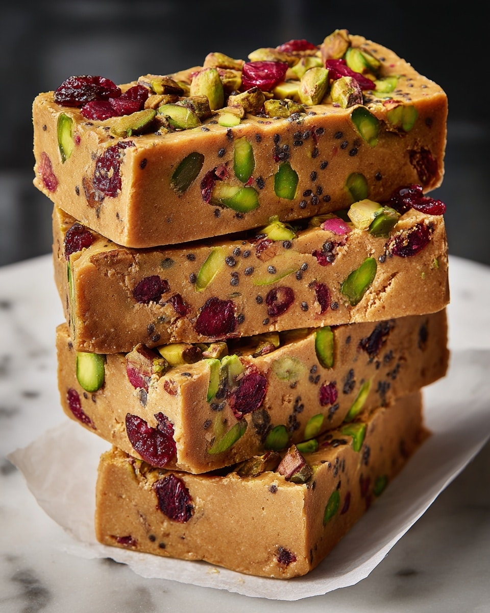 Pistachio Cranberry Chia Bars Recipe - Recipe Image