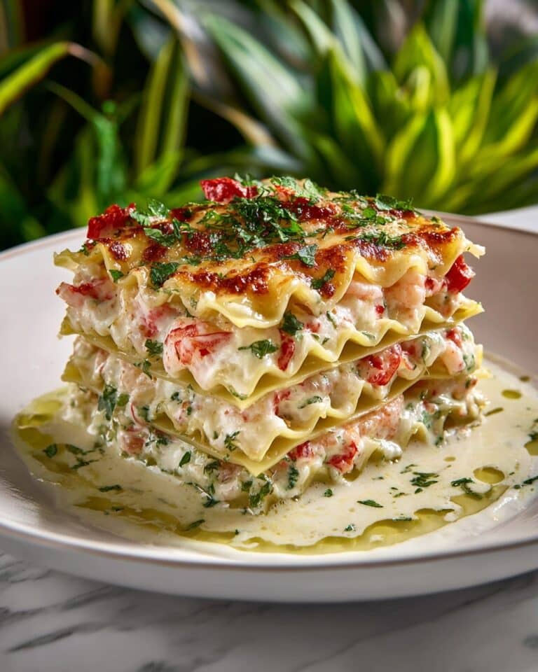 Garlic Butter Shrimp Scampi Lasagna Recipe