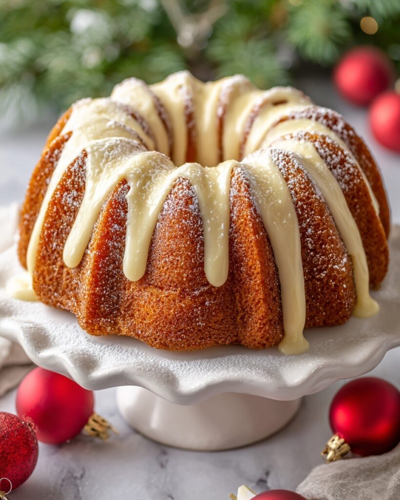 Eggnog Bundt Cake with Eggnog Frosting Recipe