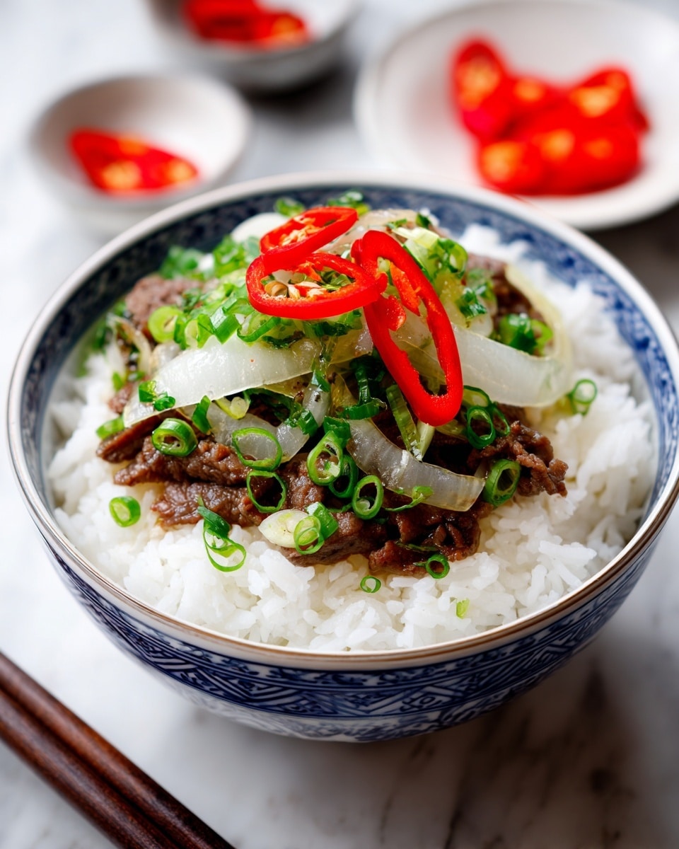 Gyudon (Japanese Beef Rice Bowl) Recipe - Recipe Image