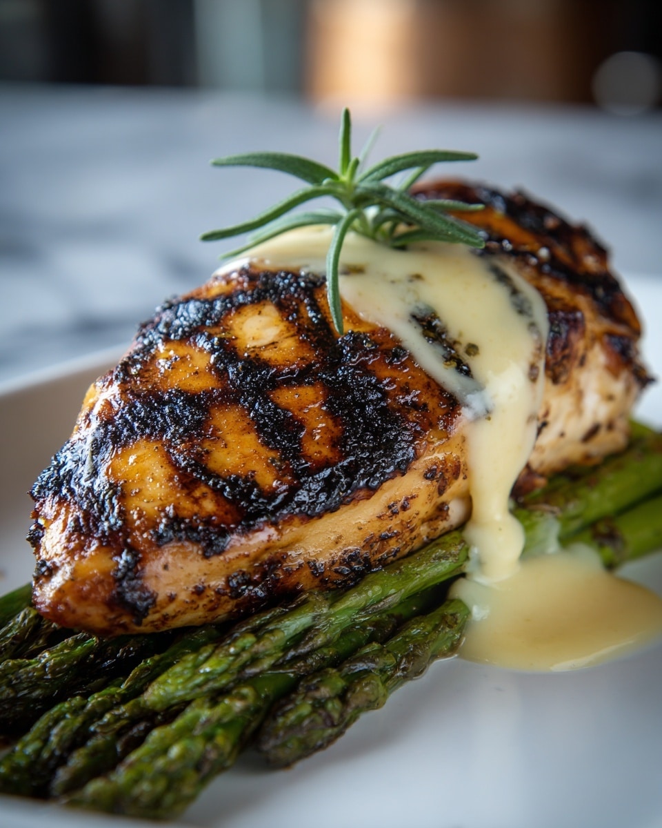 Honey Mustard Chicken with Roasted Asparagus and Cheese Recipe - Recipe Image