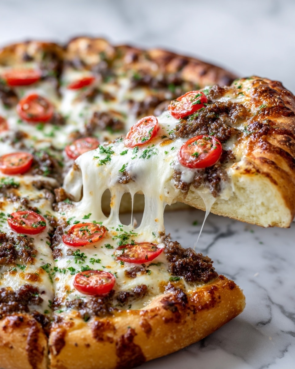 Beef Pizza Pie Recipe - Recipe Image