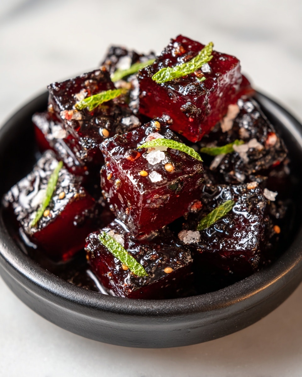 Blackberry Glazed Crispy Tofu with Black Pepper and Chili Recipe - Recipe Image