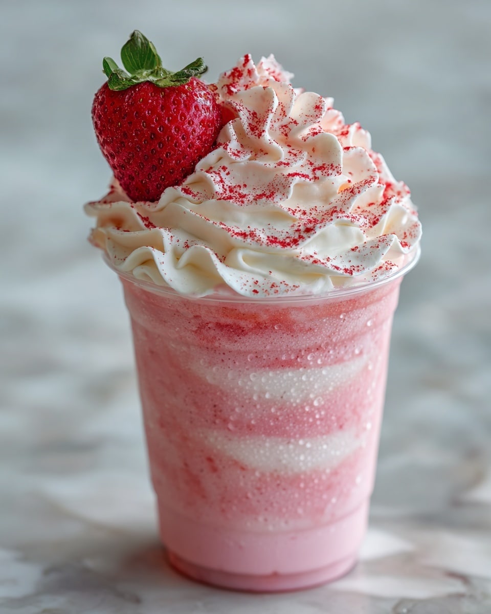 Strawberry Cream Frappuccino Recipe - Recipe Image