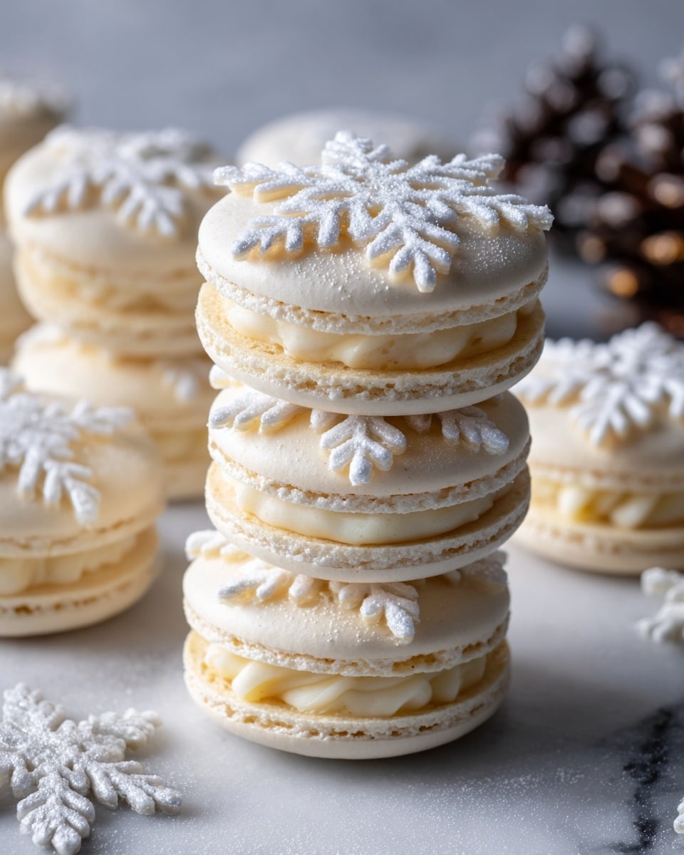 Snowflake Macarons Recipe - Recipe Image