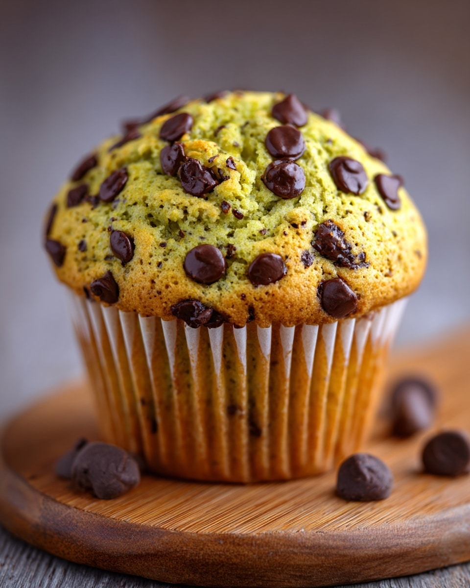 St. Patrick’s Day Healthy Spinach Chocolate Chip Muffins Recipe - Recipe Image