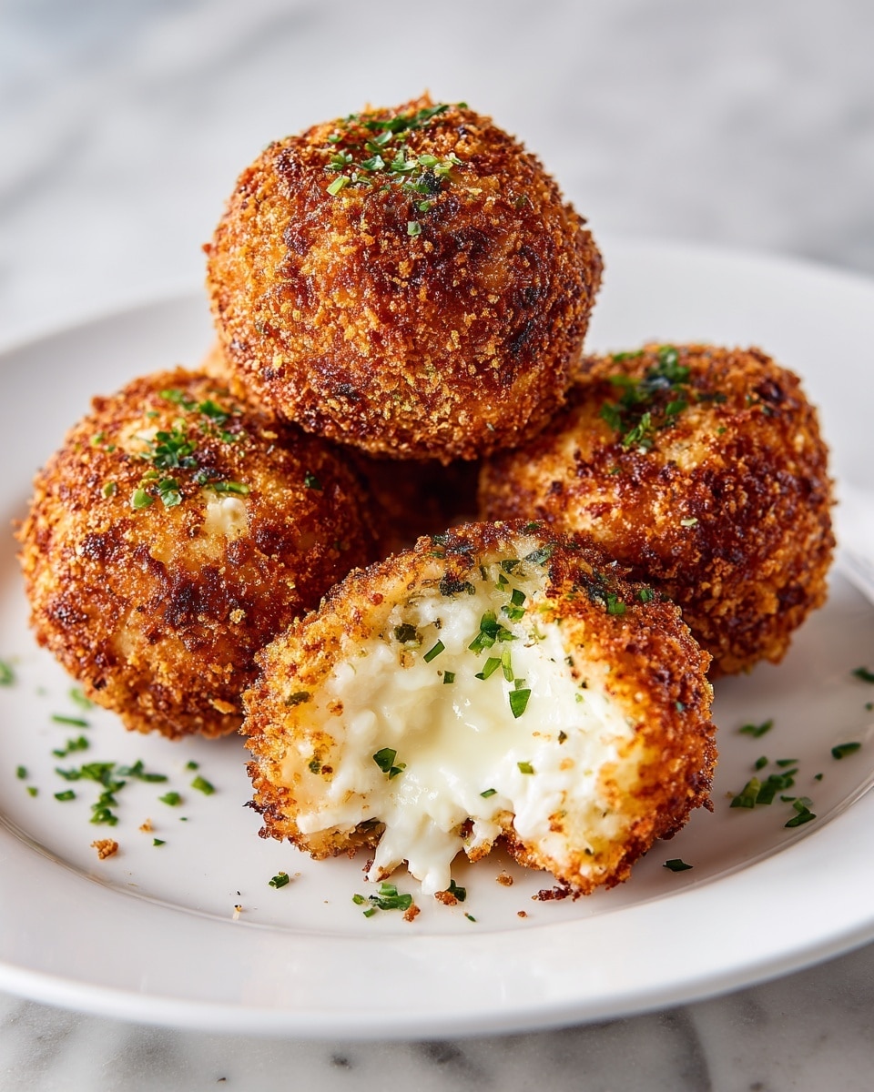 Cheesy Italian Arancini Balls Recipe - Recipe Image