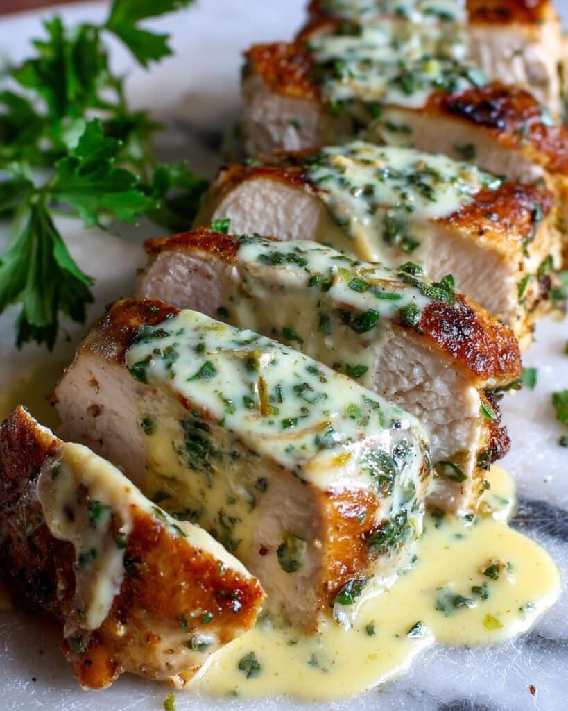 Chicken Wraps with a Garlic Cream Sauce Recipe