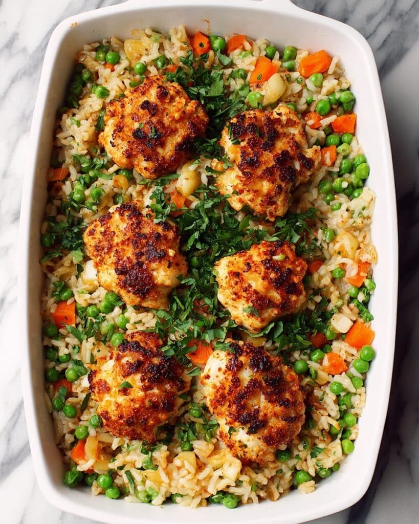 No-Peek Chicken Casserole with Creamy Rice and Vegetables Recipe