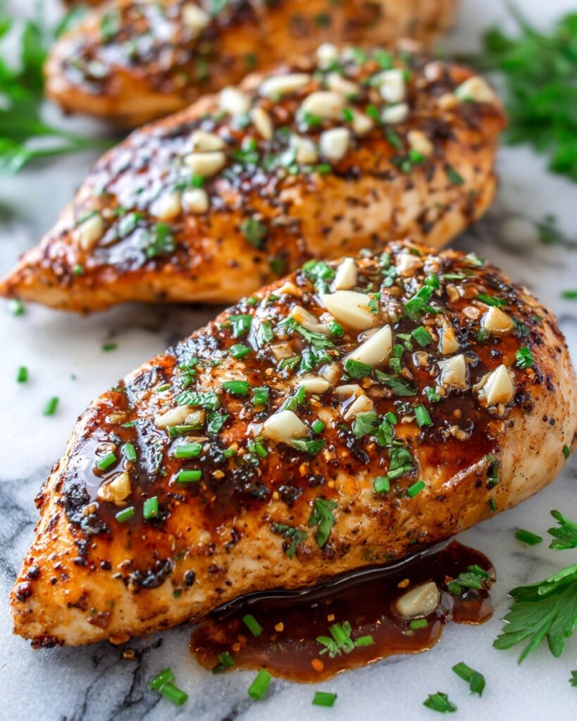 Garlic Chicken with Asiago Gravy Recipe