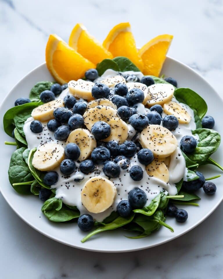 Blueberry Spinach Salad with Orange Poppy Seed Dressing Recipe