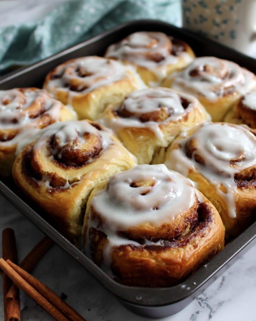 Apple Cinnamon Rolls with Cream Cheese Maple Icing Recipe