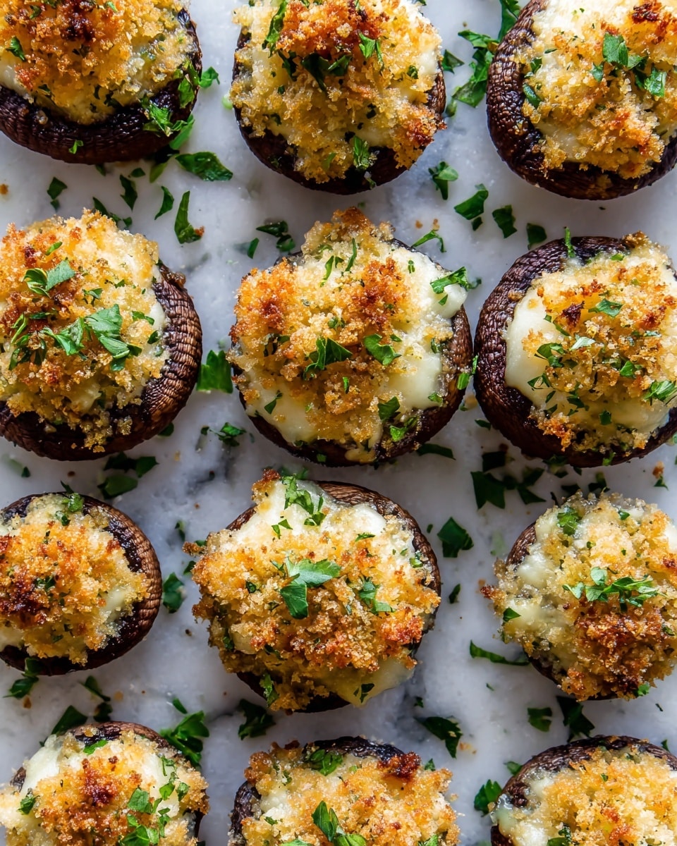 Stuffed Mushrooms with Parmesan and Fresh Herbs Recipe - Recipe Image