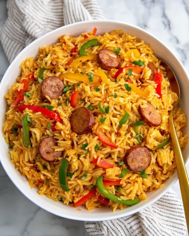 Smoked Sausage and Peppers with Rice Recipe