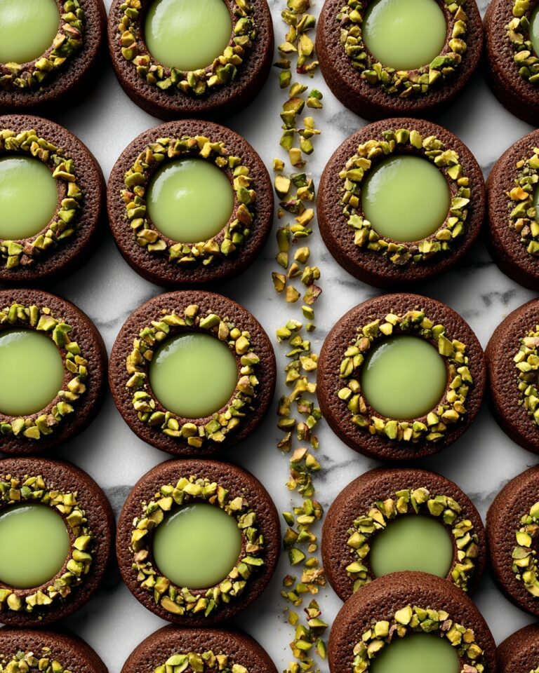 Chocolate Pistachio Cream Thumbprints Recipe