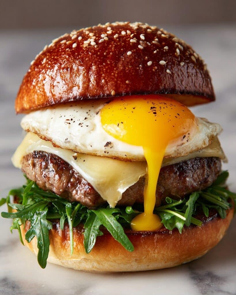 Burger with Fried Egg and Special Sauce Recipe