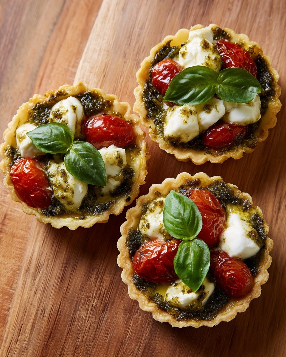 Caprese Pesto Tarts: An Amazing Ultimate Recipe - Recipe Image