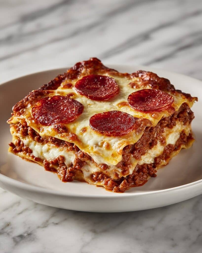 Cheesy Pizza Burger Bake Recipe
