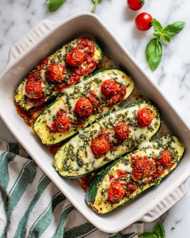 Caprese Stuffed Zucchini Boats Recipe