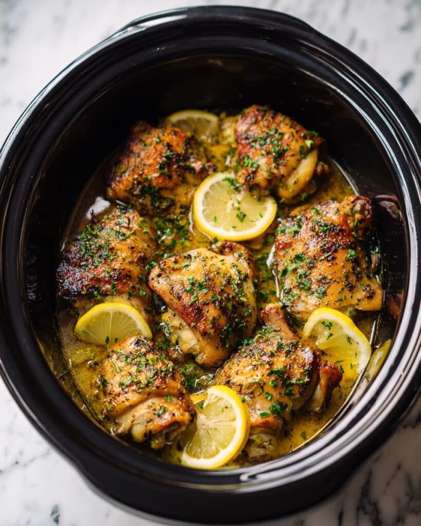 Crock Pot Lemon Garlic Butter Chicken Recipe