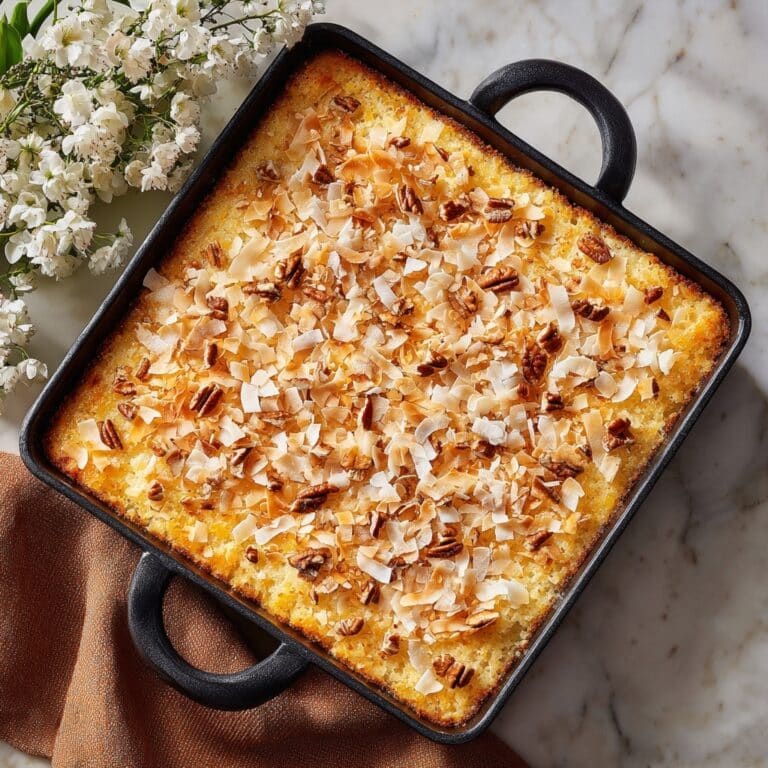 Cajun Pineapple Coconut Cake with Toasted Pecans Recipe