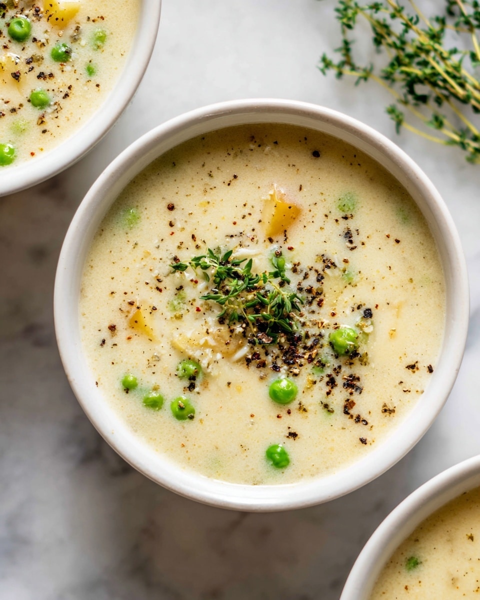 Creamy Potato and Pea Chowder Recipe - Recipe Image