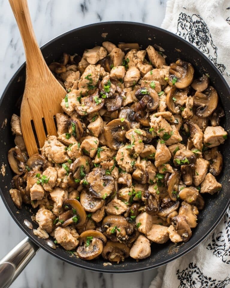 Mushroom Chicken Bites (A Delicious One-Skillet Dinner) Recipe