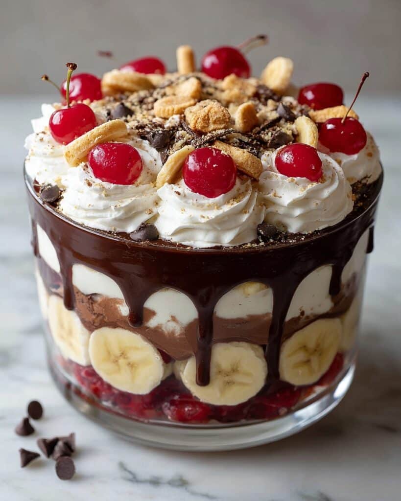 No-Bake Chocolate Banana Split Trifle Recipe