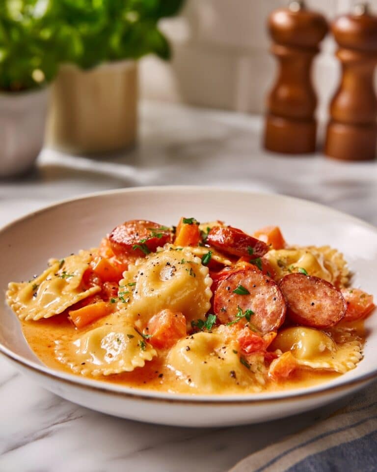 Crockpot Pierogi Casserole with Kielbasa Recipe