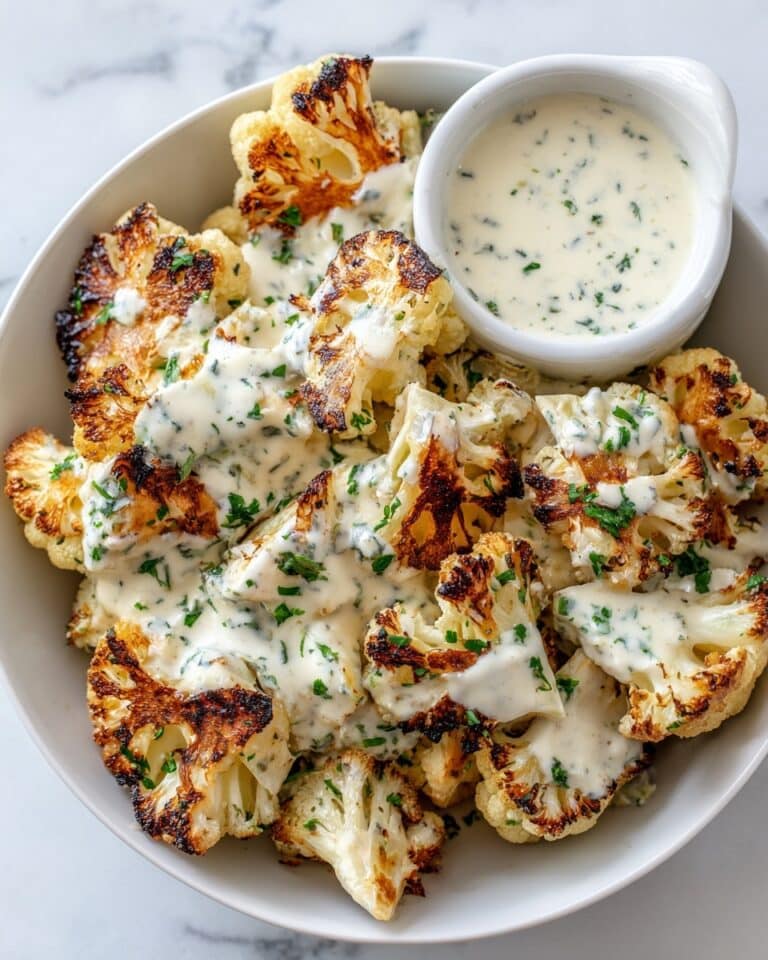 Garlic Butter Parmesan Chicken Bites with Creamy Herb Sauce Recipe