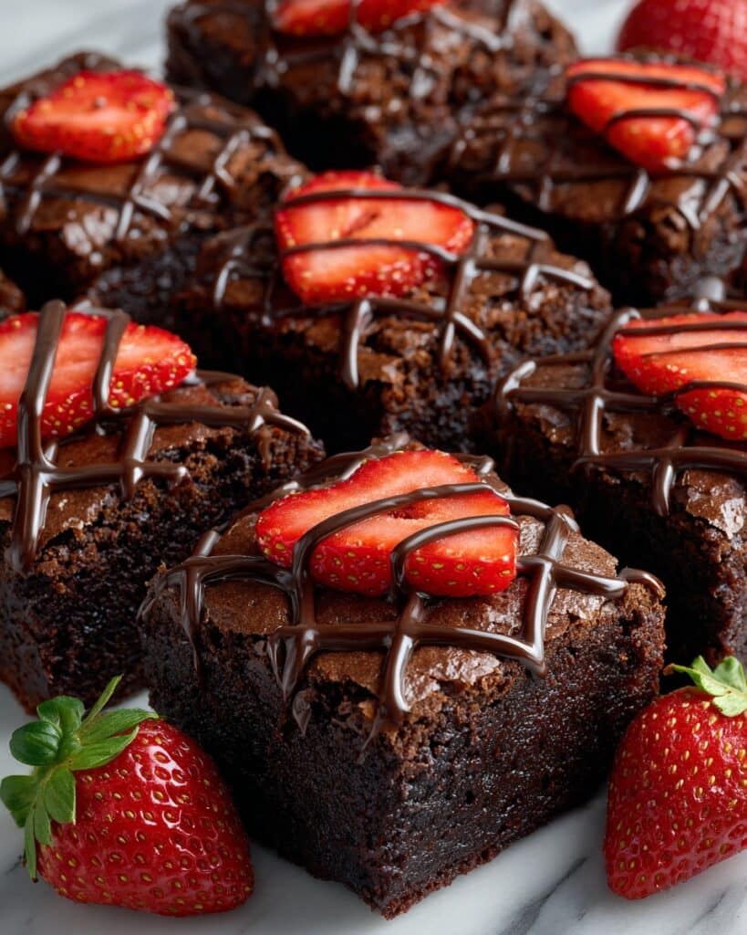 Chocolate-Covered Strawberry Brownies Recipe