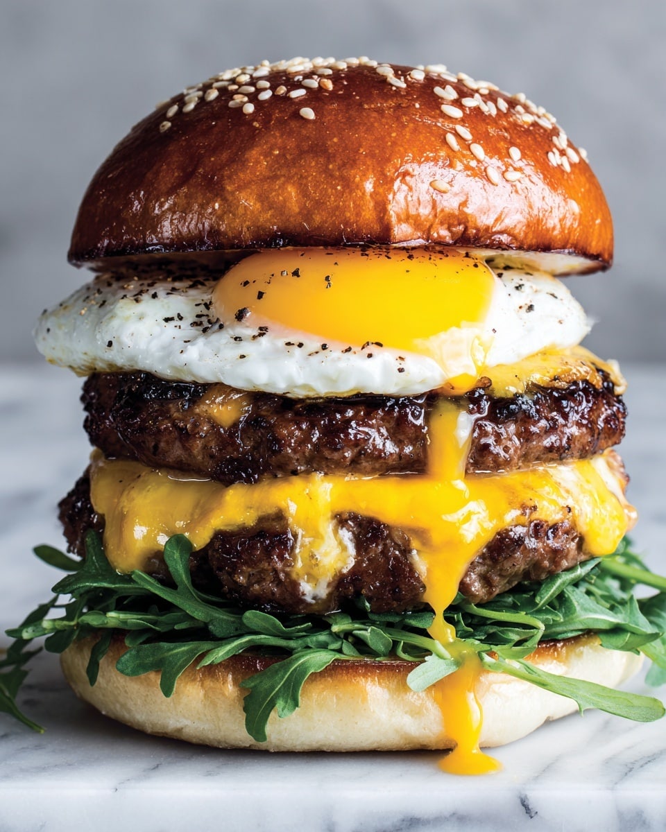 Burger with Fried Egg and Special Sauce Recipe - Recipe Image