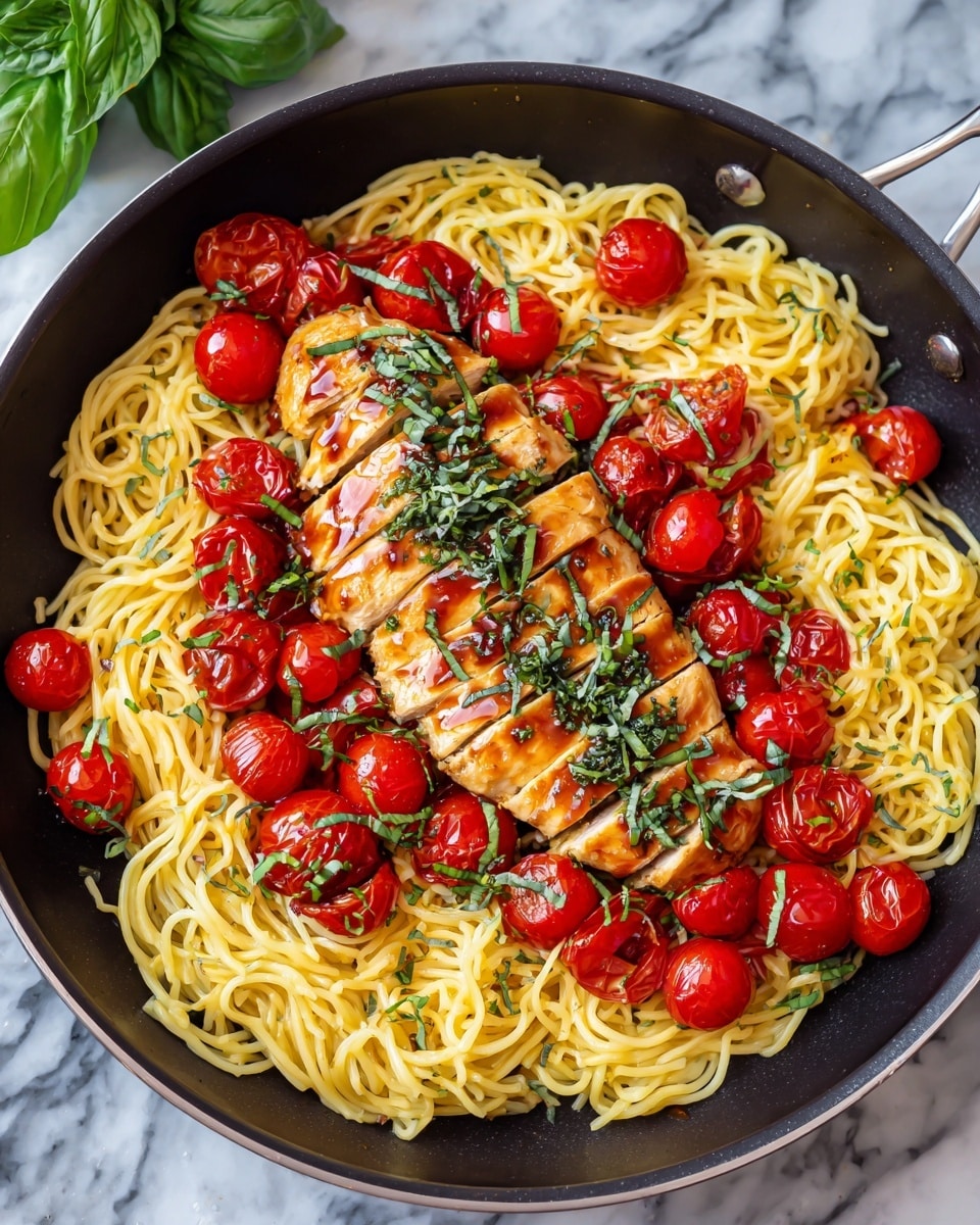 Bruschetta Chicken Pasta Recipe - Recipe Image