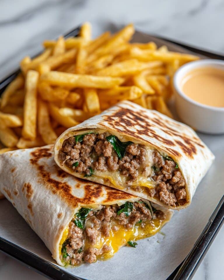 Cheesy Beef Burritos with Fries Recipe