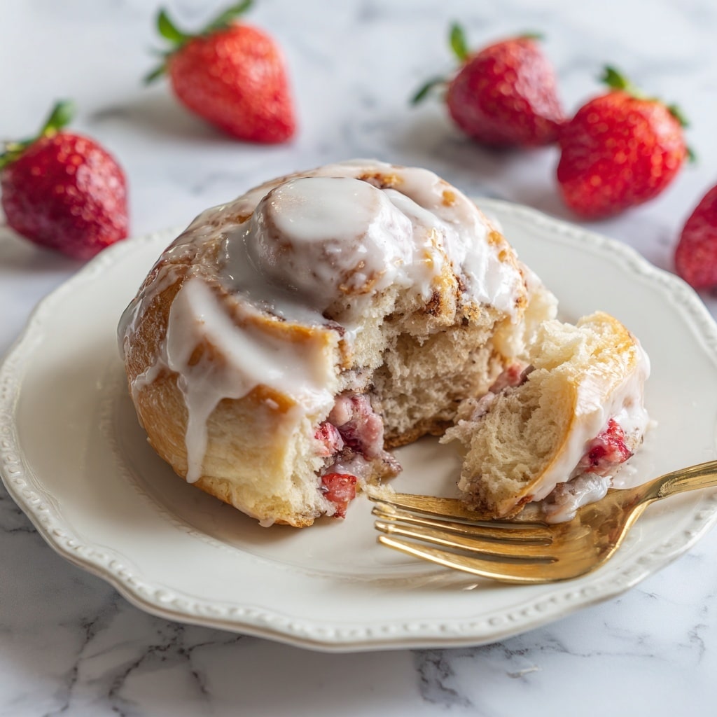 Strawberry Rolls with Cream Cheese Icing Recipe
