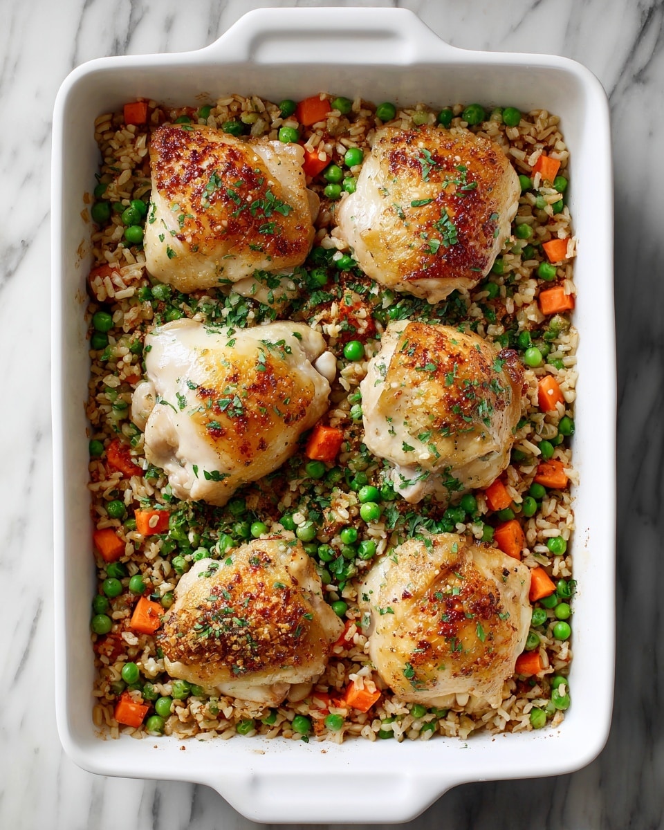 No-Peek Chicken Casserole with Creamy Rice and Vegetables Recipe - Recipe Image