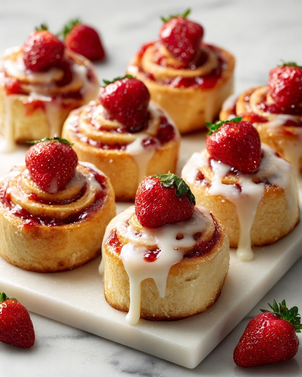 Strawberry Cheesecake Cinnabon Rolls Recipe - Recipe Image